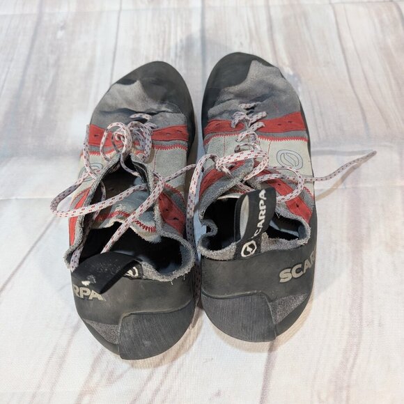SCARPA Helix Climbing Shoes - Red, Gray, Black - Men's Size 10.5 US - Picture 4 of 9